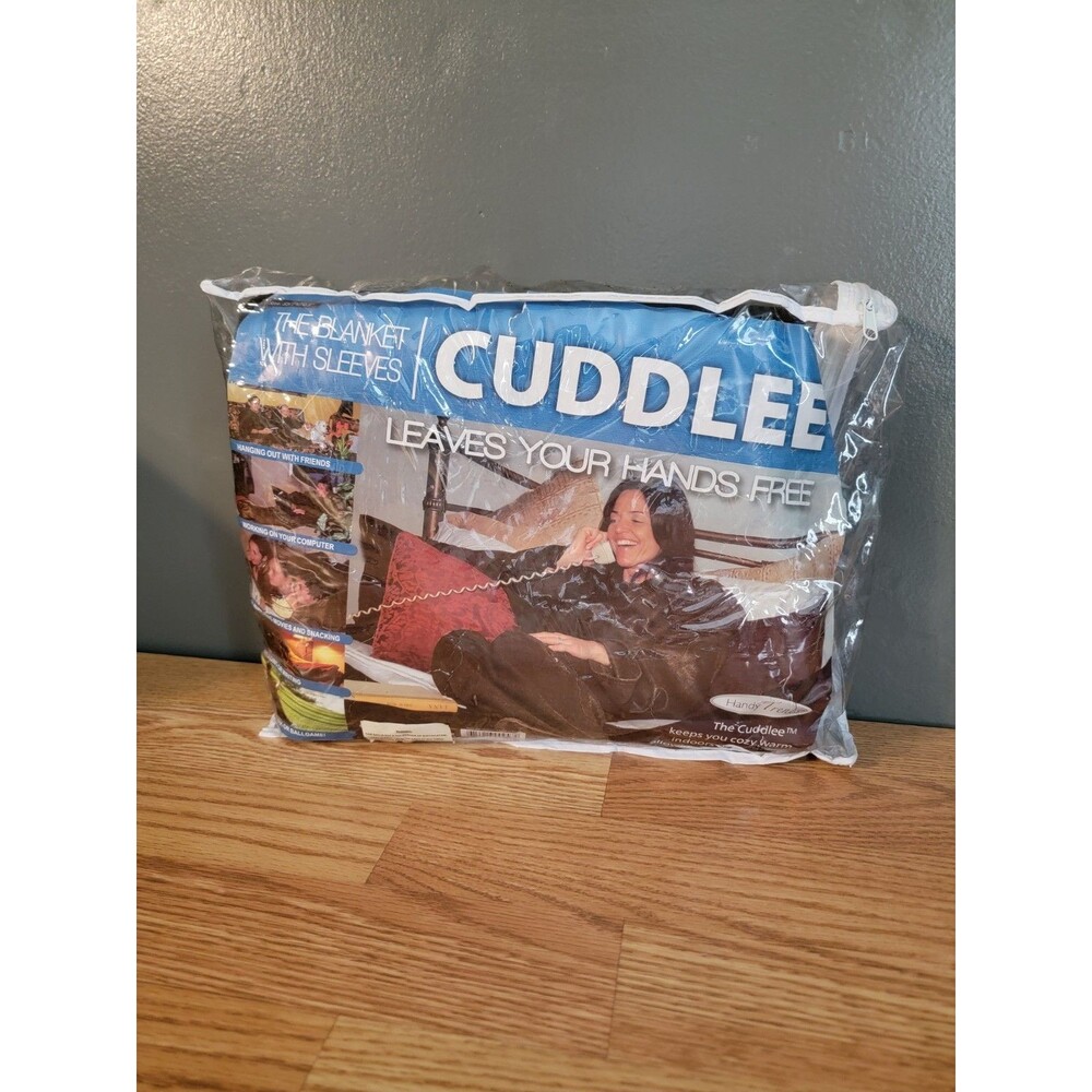 Cuddlee the Fleece Blanket-throw with sleeves Black 1 size fits all